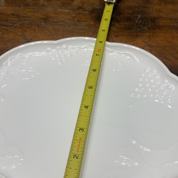 60’s INDIANA COLONY WHITE MILK GLASS HARVEST GRAPES LUNCHEON SET/SNACK SET - Picture 9 of 13